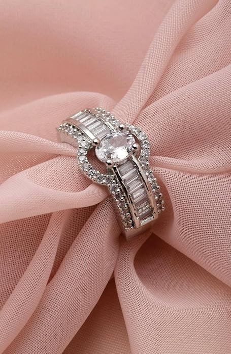 Adjustable Cubic Zirconia Ring