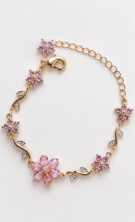 Pink Flower Bracelet - Image 4