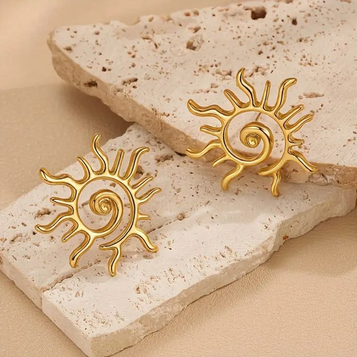 Sun Earrings-Beach Earrings - Image 2